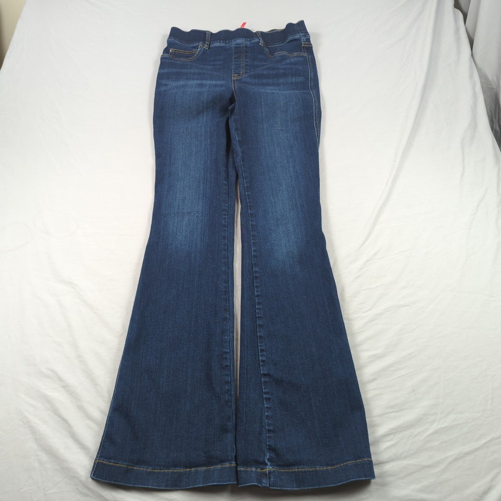 Spanx Jeans Womens Medium 30 Blue Boot Cut Stretch Pull On Casual Cowgirl